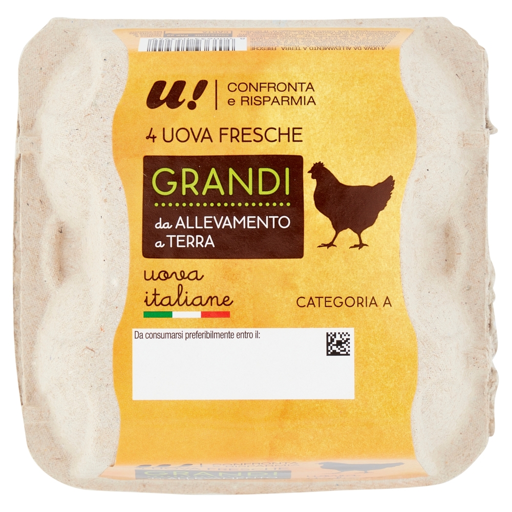 Uova Fresche Grandi, 4 Pezzi